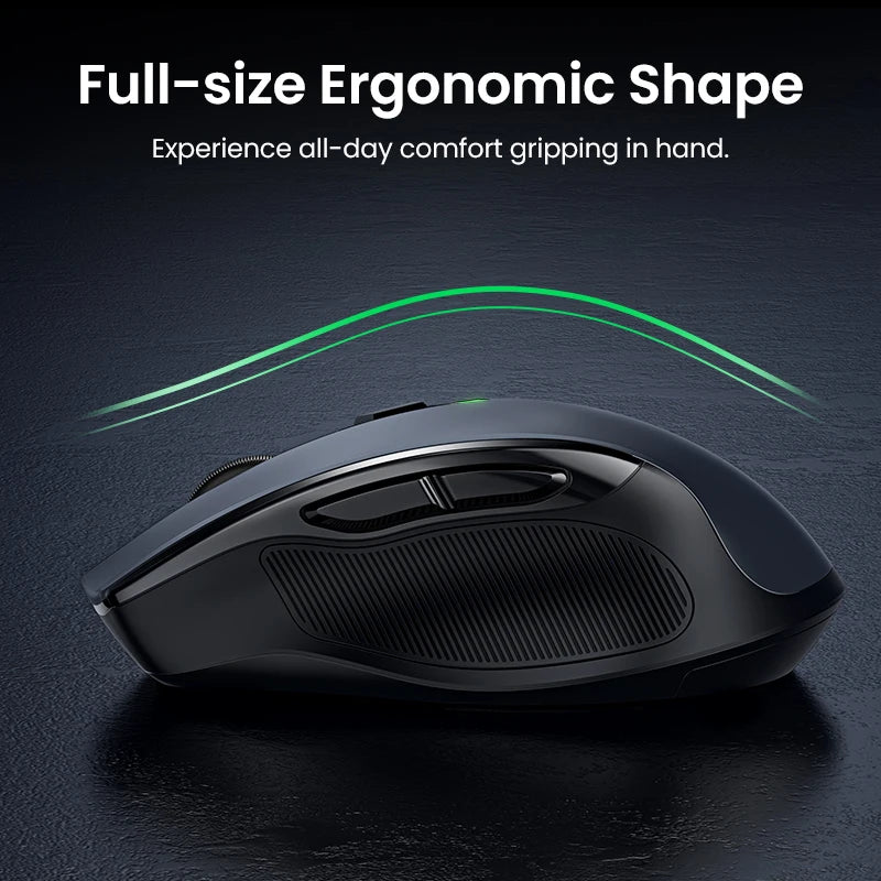 UGREEN Mouse Wireless Ergonomic Mouse 2.4GHz 4000 DPI Silent 6 Buttons For MacBook Tablet Laptop PC Mute Mice Quiet 2.4G Mouse