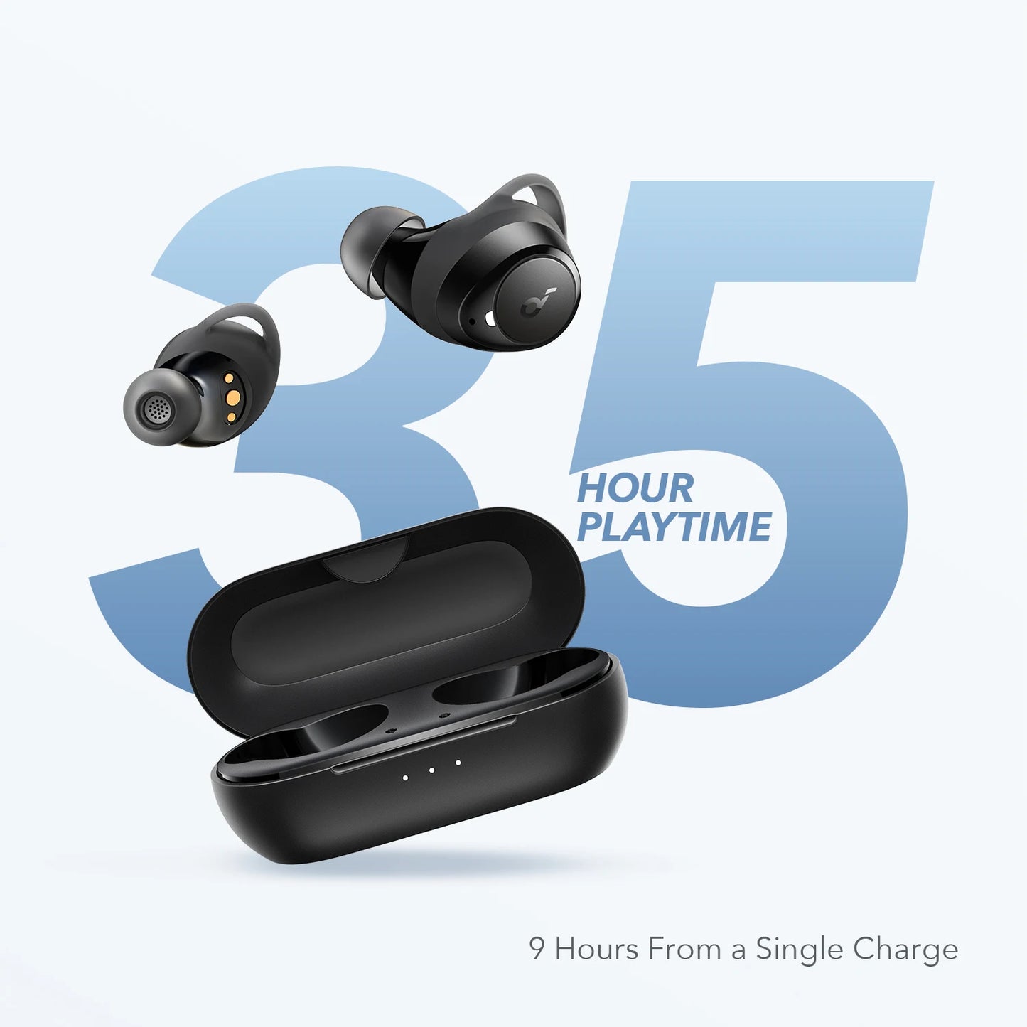 Soundcore by Anker Life A1 True Wireless Earbuds, bluetooth earphones, 35H Playtime, Wireless Charging, USB-C Fast Charge