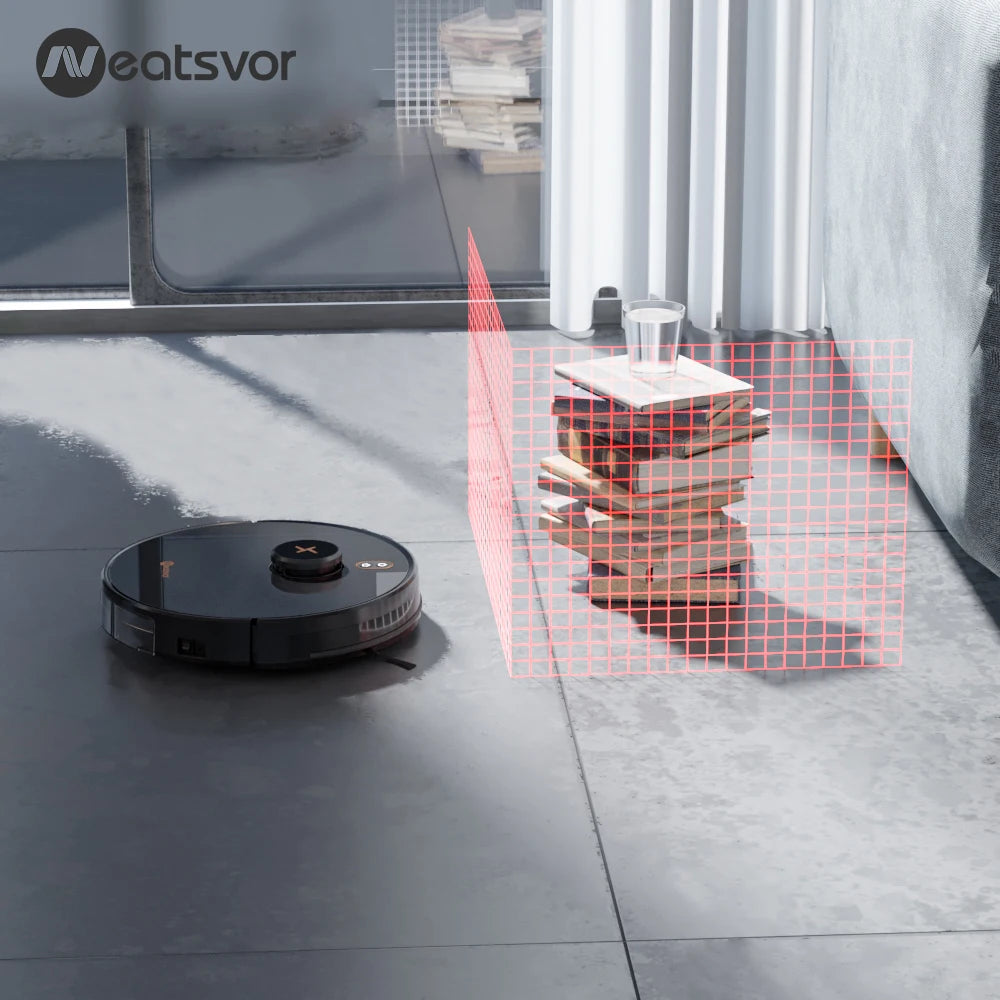 Robot Vacuum Cleaner NEATSVOR X600 Pro Laser Navigation  6000PA Strong Suction Map Management  Sweep Floor and Wipe Floor in One