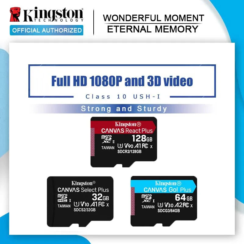 Kingston 16GB Micro SD Card Class10 carte sd memoria 32GB Mini SD Card 64GB TF Card  UHS-I 128GB Memory Card For Mobile phone