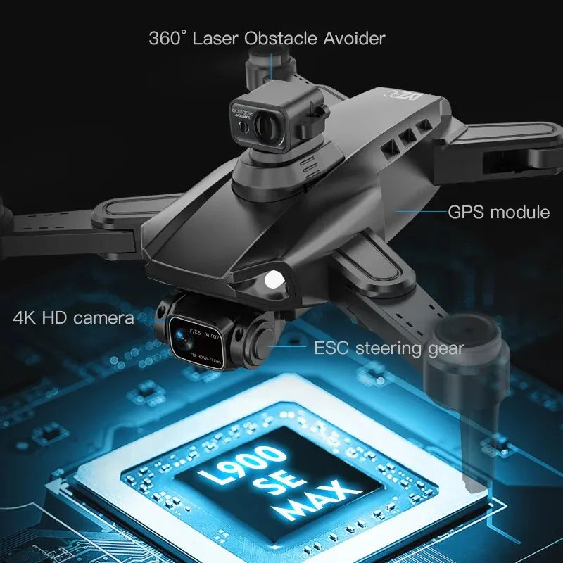 L900 PRO SE MAX GPS Drone 4K Professional HD Dual Camera Obstacle Avoidance Brushless Quadcopter L900 PRO SE Fodable Helicopters