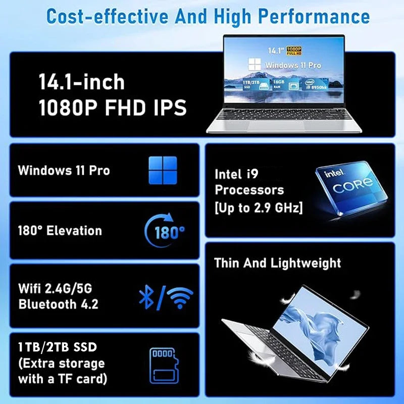 14.1 Inch Portable Laptop Computer