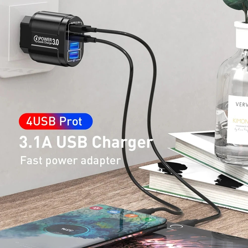 48W QC3.0 Quick Charger 4USB