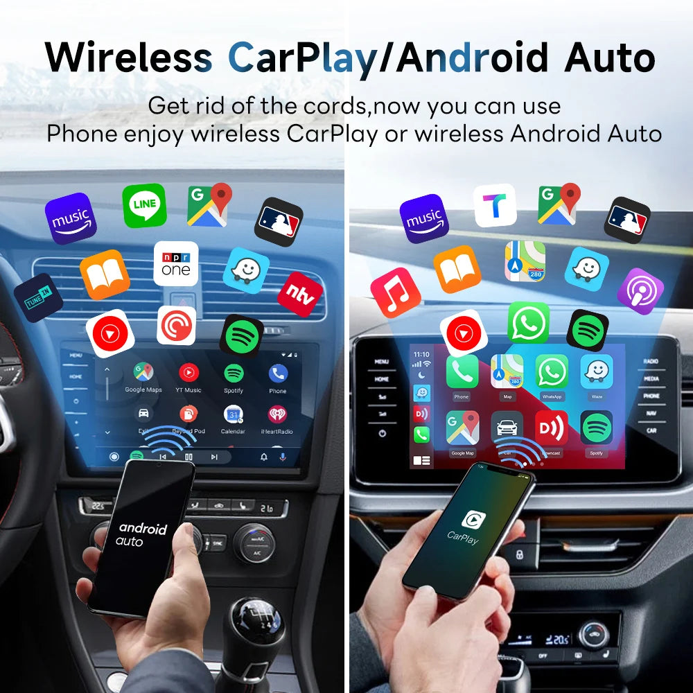 CarlinKit 5.0 2air Mini Wireless Android Auto Wired To Wireless CarPlay Adapter