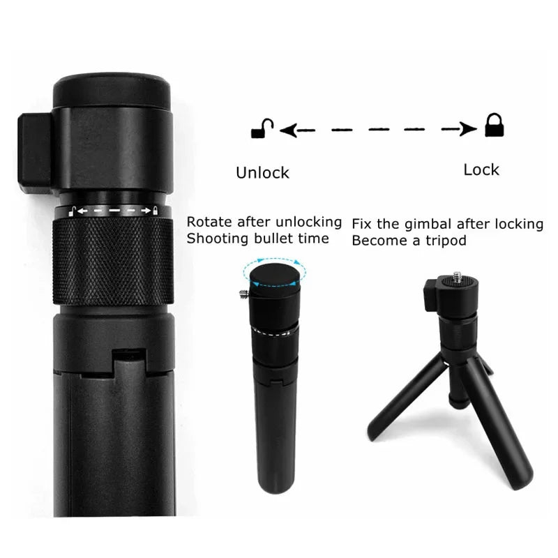 Vamson Invisible Selfie Stick for Insta360 X3 Rotating Bullet Time Handheld Tripod for Insta 360 ONE X2 ONE RS GoPro Accessories