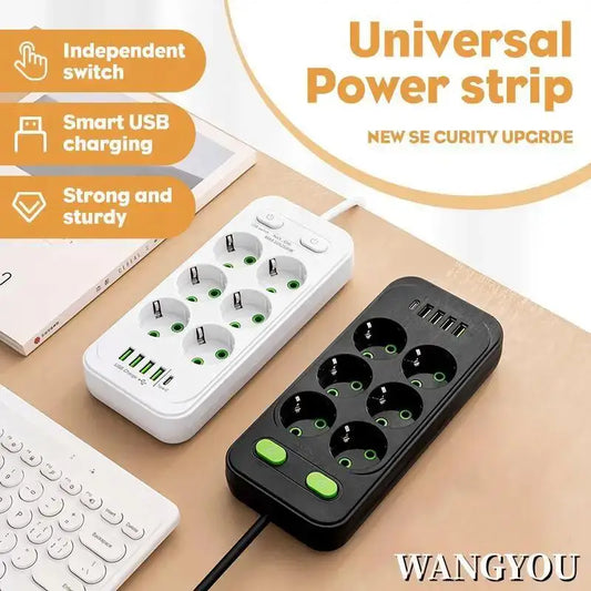 EU Plug AC Outlet Multitap Power Strip