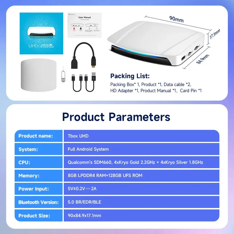 CarlinKit CPC200-Tbox UHD HDMI Output Android 13 CarPlay AIBox