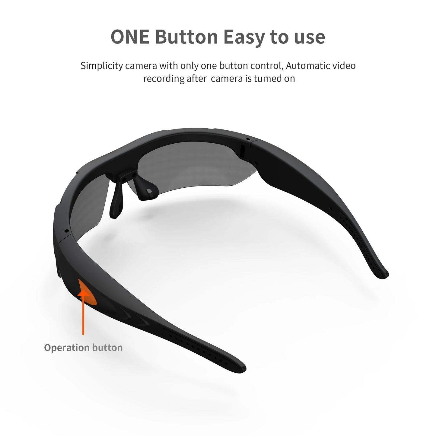 Wearable HD 1080P Camera Outdoor Cycling Glasses Polarized Lens Smart Camcorder Security Protection Video Record Smart Camera