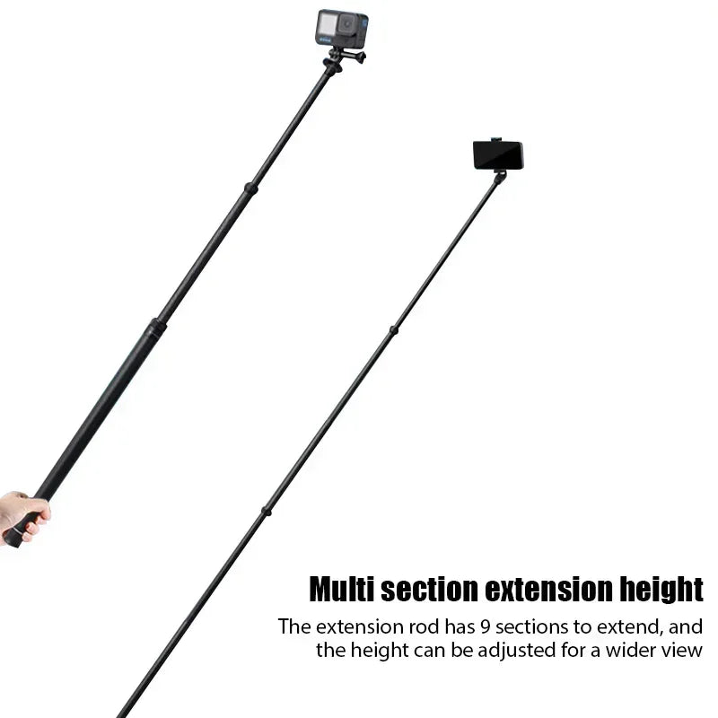 VIKEFON Carbon Fiber Invisible Extended Edition Selfie Stick