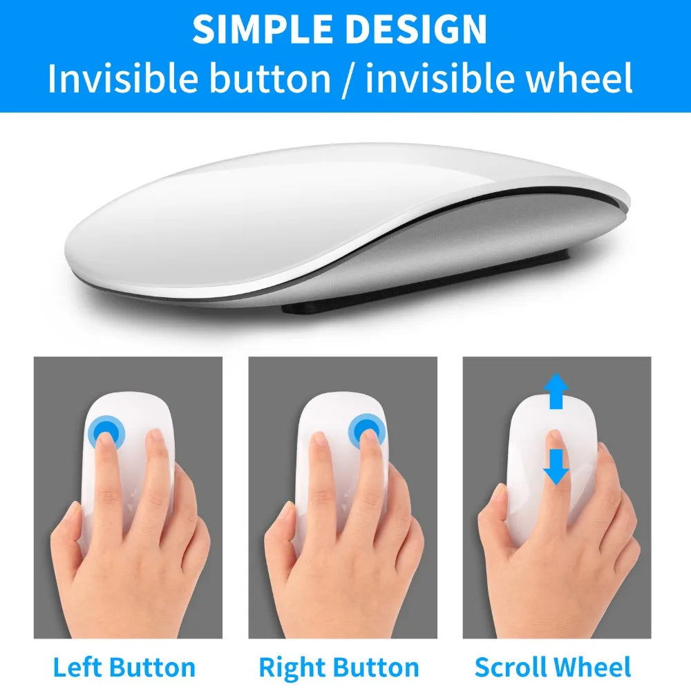 Wireless Bluetooth Mouse  for APPLE Mac Book Macbook Air  Pro Ergonomic Design Multi-touch BT