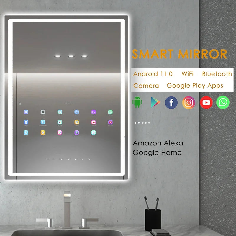 Factory wall lighting mirror  11 tv screen mirrors decor wall smart mirror