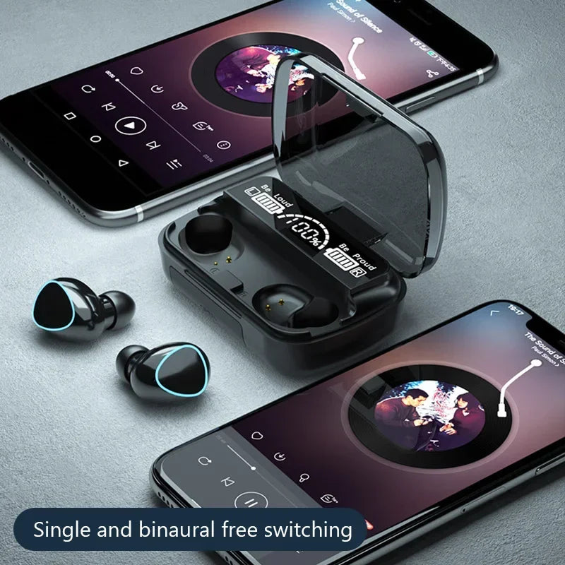 M10 TWS Fone Bluetooth Headphones with Mic Earbuds Charger Box Wireless Earphones LED Display Wireless Bluetooth Headset