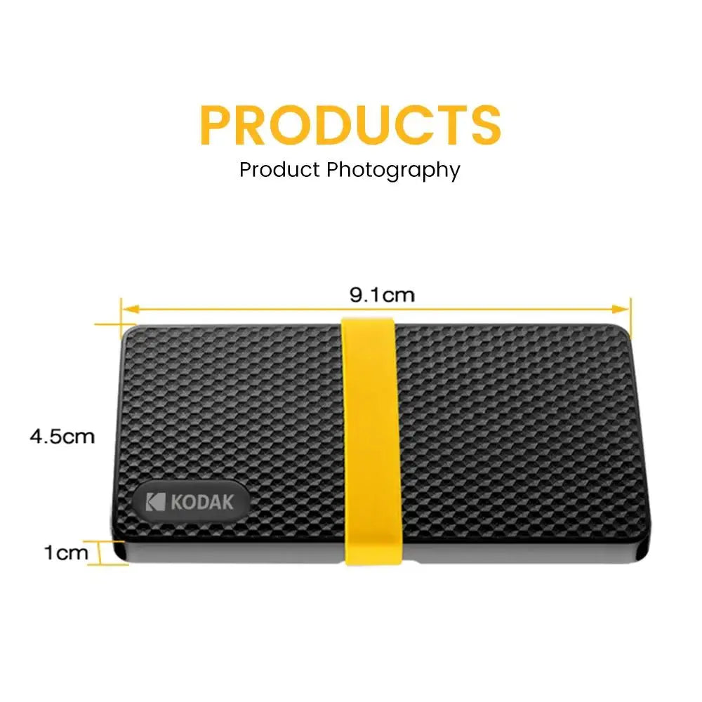 KODAK X200 Portable SSD 1TB Type-C USB3.1 External Drive Hard Disk 512GB 256GB For Laptops Smartphone PC