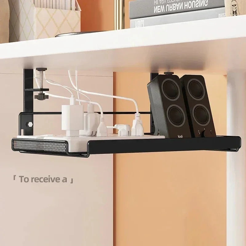 Under Desk Cable Management Tray No Drill Steel Desk Cable Organizers Wire Management Tray Cable Management Rack