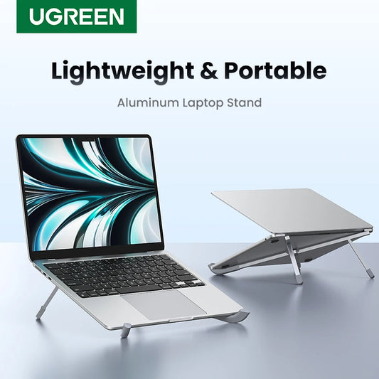 UGREEN Laptop Stand For Macbook Pro Foldable Aluminum Vertical Notebook Stand Laptop Support Macbook Air Pro Tablet Phone Stand