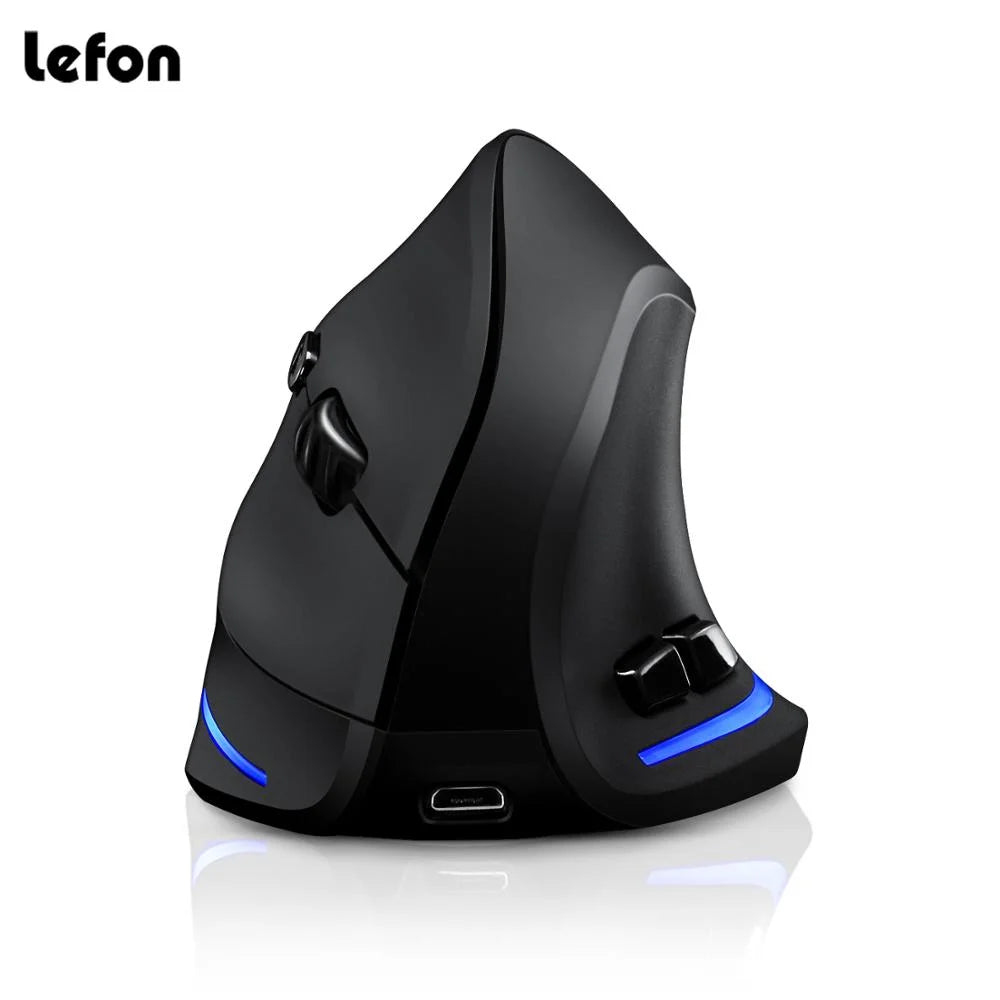 Lefon Ergonomic Wireless Mouse Rechargeable Vertical Mouse with Adjustable 1000/16002400 DPI Gaming Mice for Laptop PC MacOS