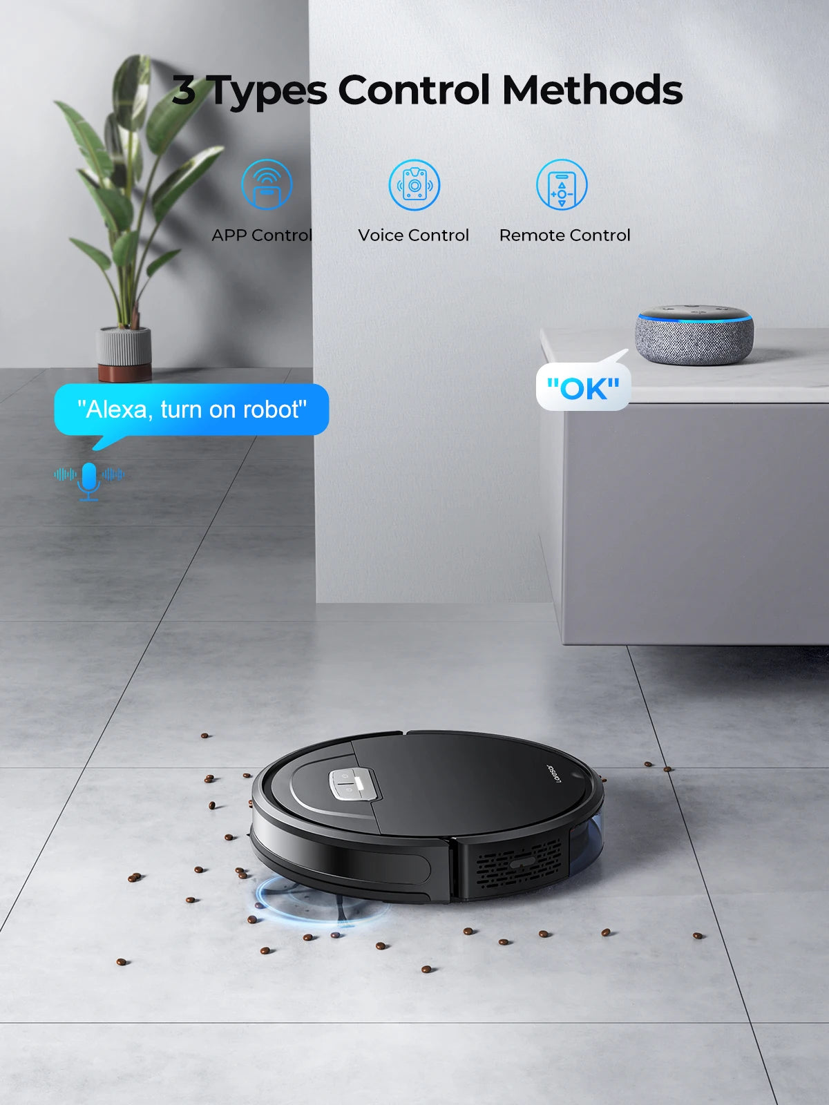 Laresar 3 Robot Vacuum Cleaner Mop 6000Pa Wireless Smart APP Control Planned Mapping Home Floor Washing Carpet Pet Hair Cleaning