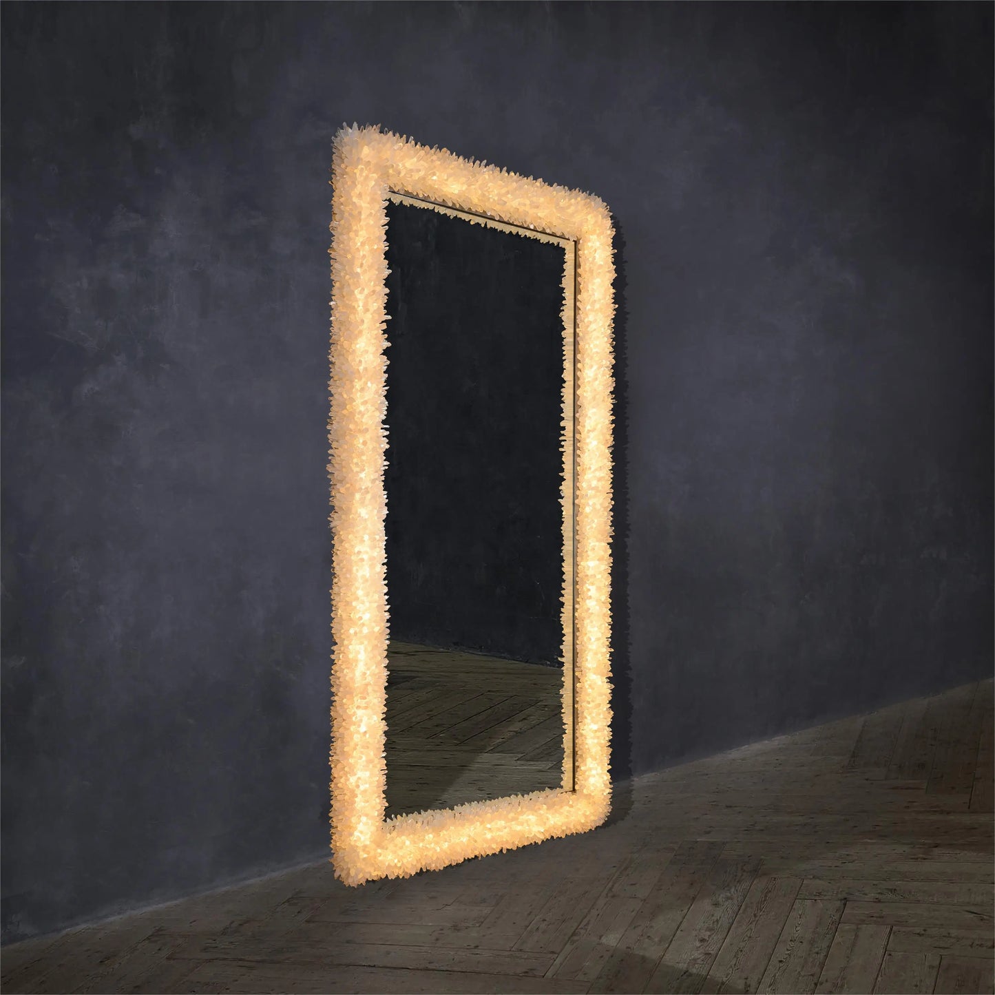 Luxury Nordic Bathroom Vanity Decoration Mirror Smart Led Light Natural Rectangular Alabaster Wall Lamp