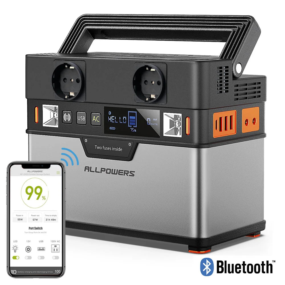 ALLPOWERS 110V 220V AC 300W Power Station Portable Generator