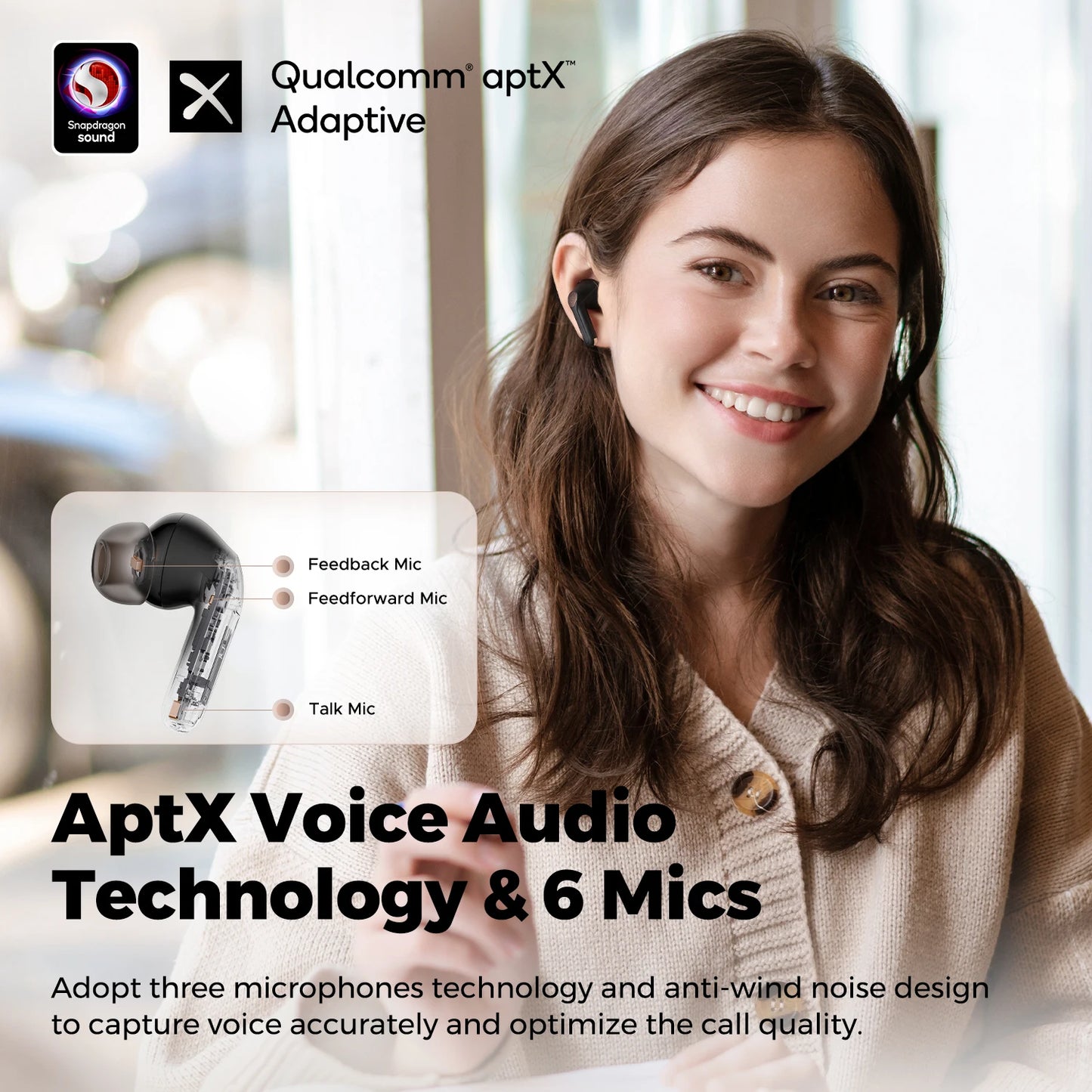 SoundPEATS Air4 Pro ANC Bluetooth 5.3 Wireless Earbuds with Lossless Sound & AptX Voice, Multipoint Connection, in-Ear Detection