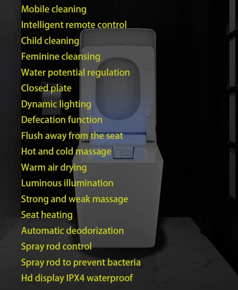 smart toilet APP intelligent toilet automatic Voice control HD display Widened seat wear-resisting Scratch resistance