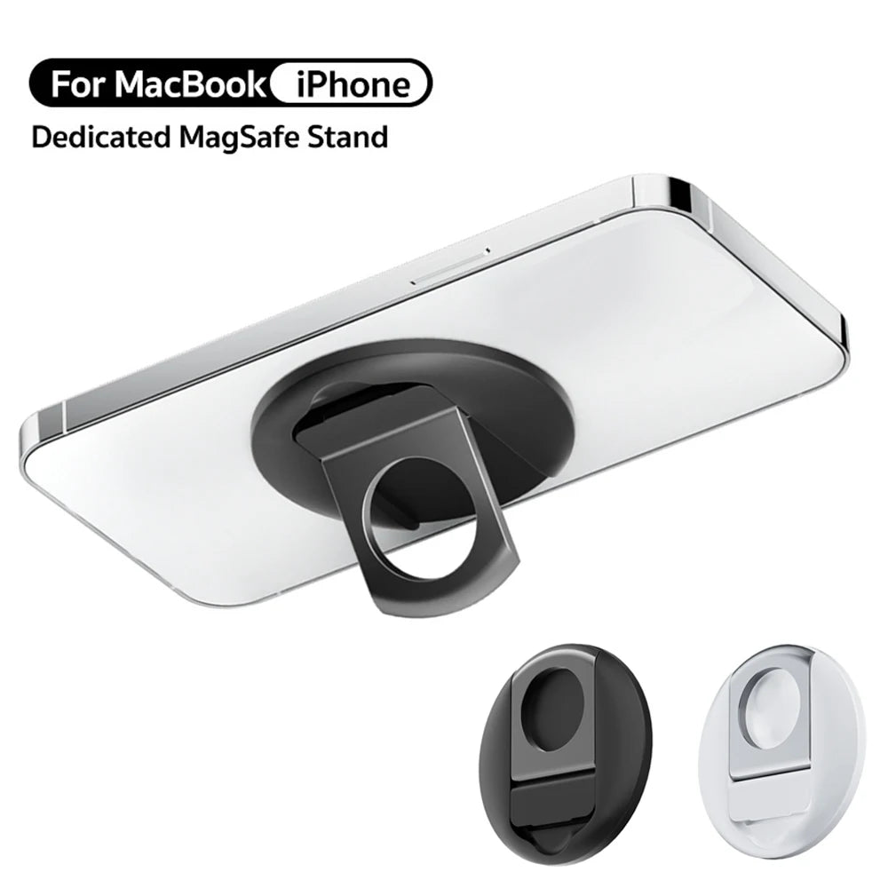 Magnetic Mobile Phone Ring Holder For MacBook MagSafe Continuity Camera Mount Support For iPhone 15 14 Mac Laptop Desktop Stand