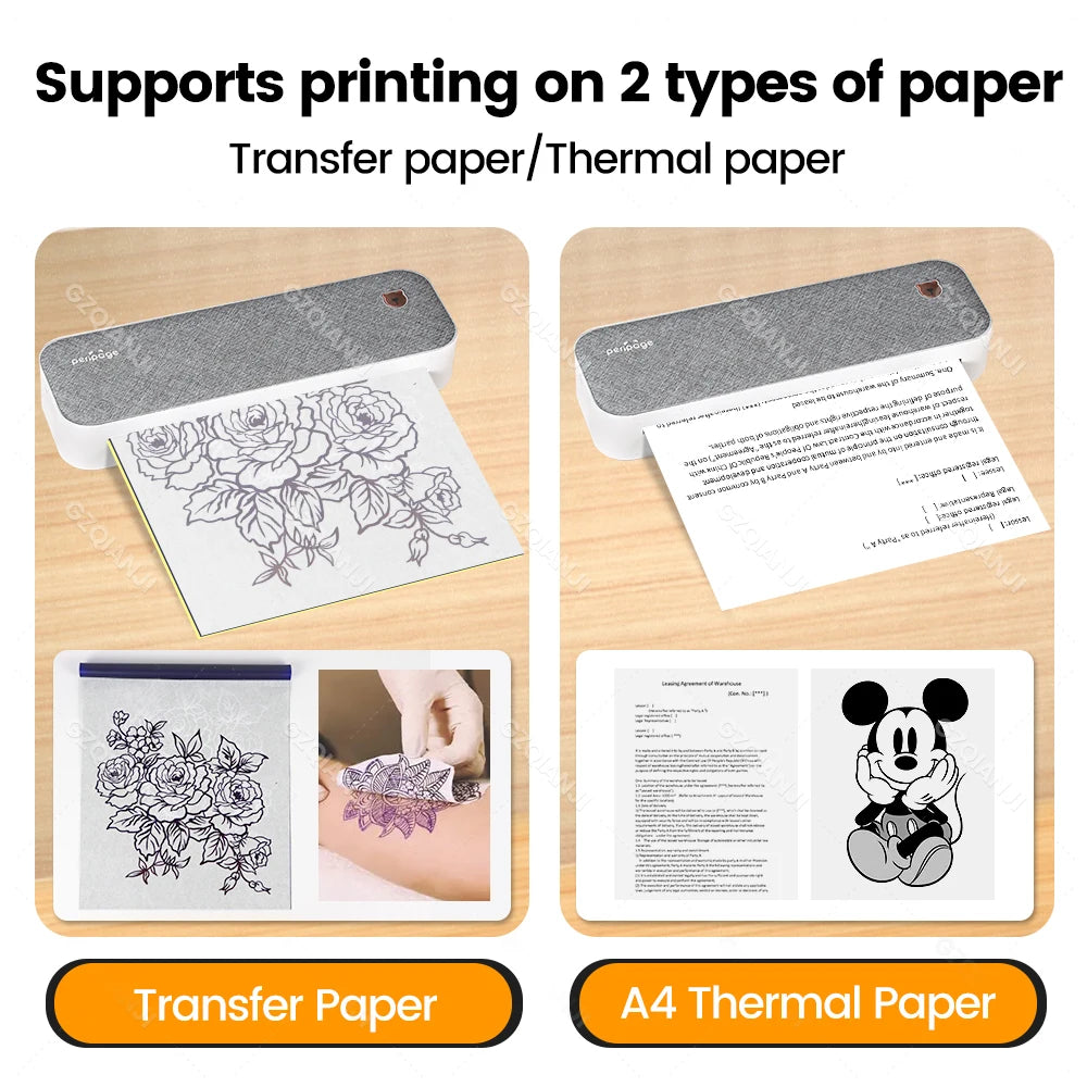 GZQIANJI A4 Thermal Printer Machine