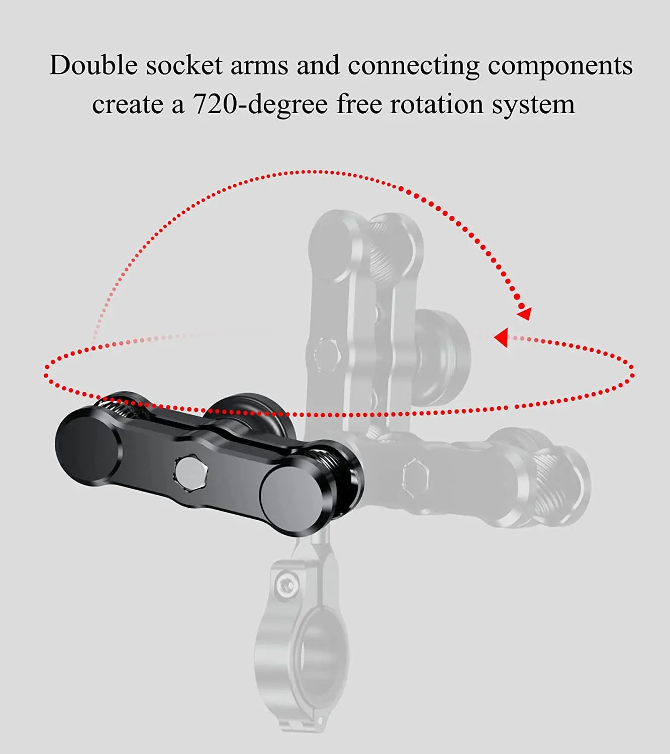 Anti-Theft Aluminum Alloy Double Socket Arm