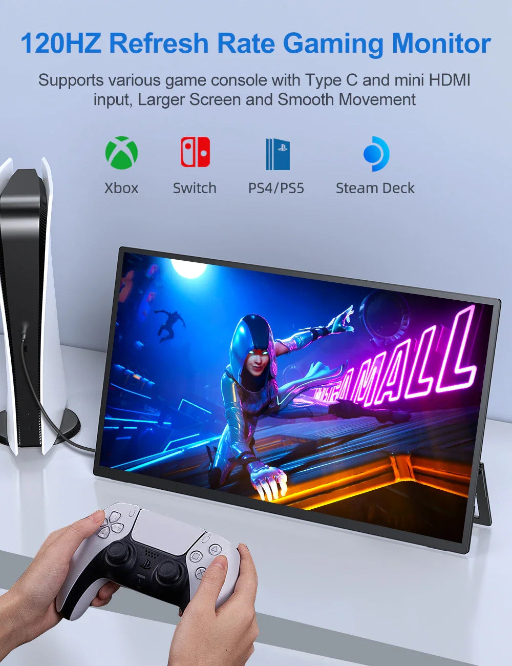 EVICIV 120hz Portable Gaming Monitor