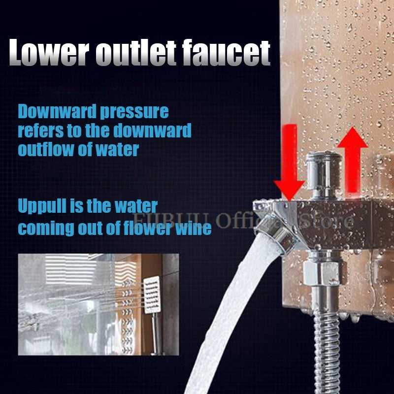 Luxury Intelligent Shower Thermostatic Smart Shower System For Bathroom Multifunctional Rain Shower Head Electronic Shower Set