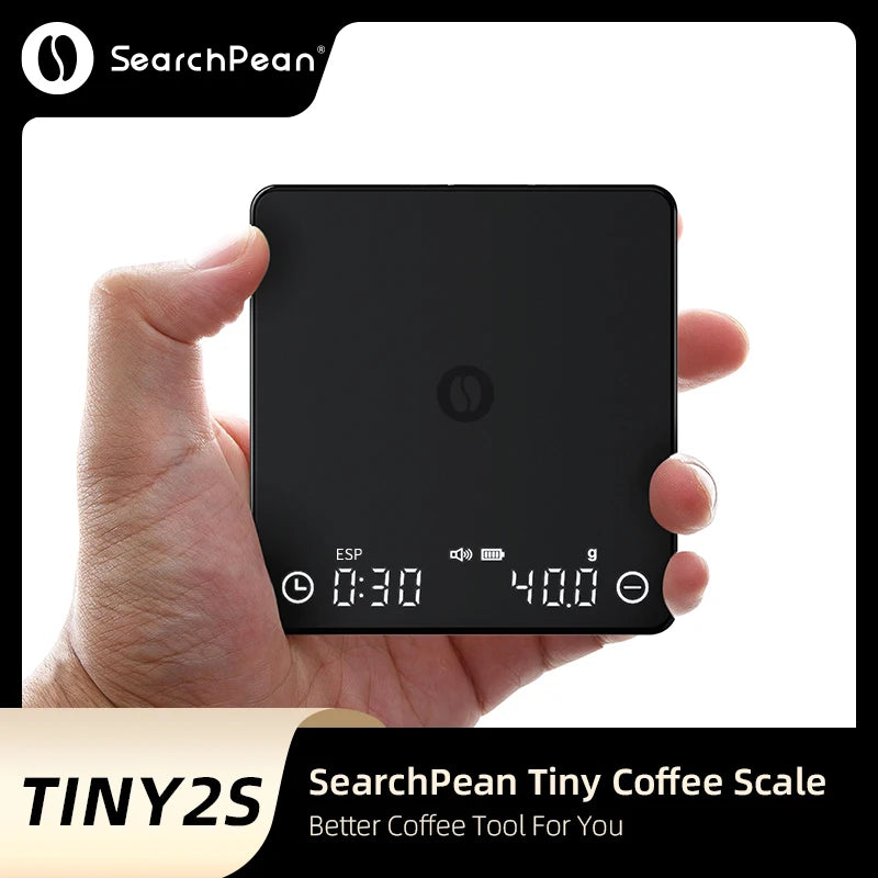 SearchPean Tiny2S Espresso Coffee Kitchen Scale Johanan/S1 Mini Smart Timer USB 2kg/0.1g Send Pad Man Woman Gift Free Shipping