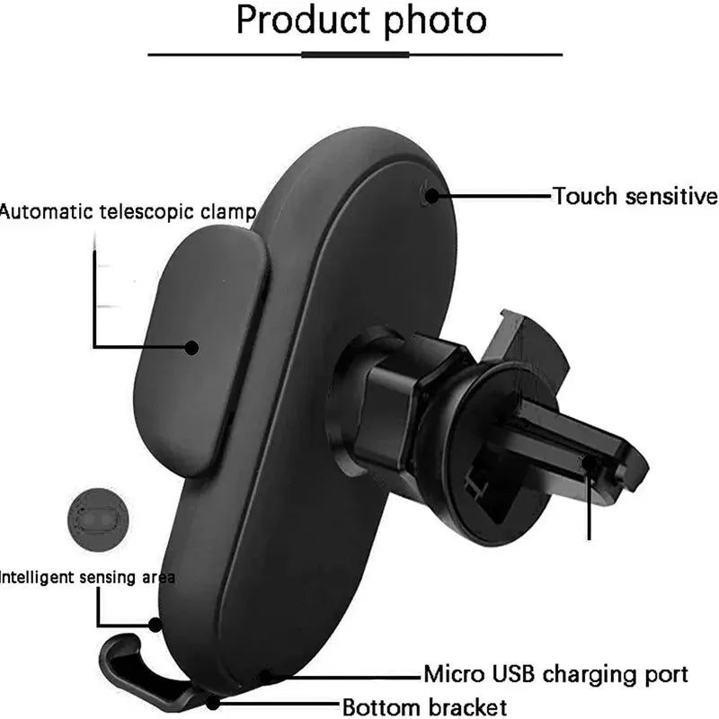 VIKEFON Car Wireless Charger Auto Car Mount Phone Holder Stand