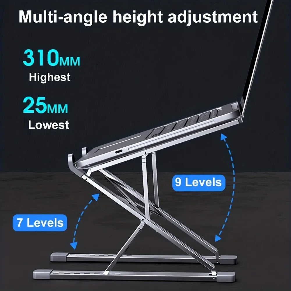 Laptop Stand For Macbook Folding Adjustable Aluminum Computer Pc Tablet Stand Notebook Tablelaptop Holder Heat Dissipation