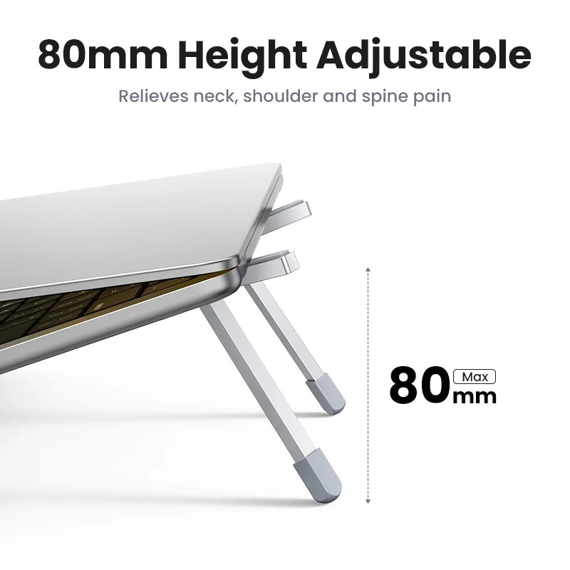 UGREEN Laptop Stand For Macbook Pro Foldable Aluminum Vertical Notebook Stand Laptop Support Macbook Air Pro Tablet Phone Stand